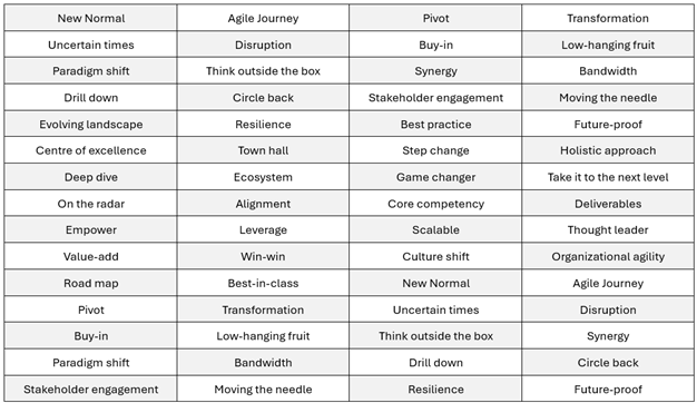 Change bingo