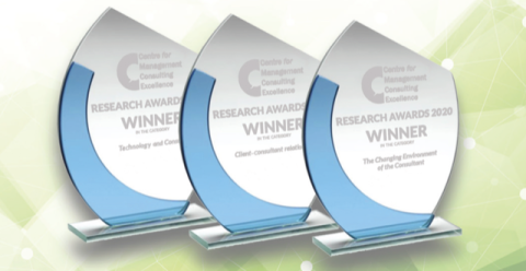 CMCE Research Award trophies